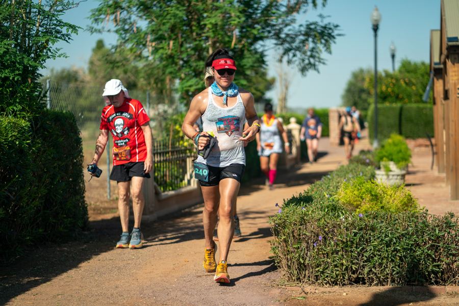 Runners on the morning loop