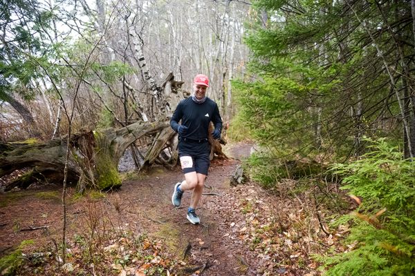 A runner on the pine needle trail